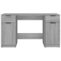 Escritorio con armario lateral madera contrachapada gris Sonoma en Oficina | Comprar online en Foru.es