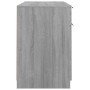Escritorio con armario lateral madera contrachapada gris Sonoma en Oficina | Comprar online en Foru.es