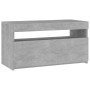 Mueble de TV con luces LED gris hormigón 75x35x40 cm de vidaXL, Muebles TV - Ref: Foro24-804399, Precio: 51,93 €, Descuento: %
