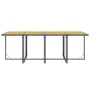 Set comedor jardín 9 pzas y cojines ratán sintético gris en Conjuntos de jardín | Comprar online en Foru.es