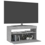 Mueble de TV con luces LED gris hormigón 75x35x40 cm de vidaXL, Muebles TV - Ref: Foro24-804399, Precio: 51,93 €, Descuento: %