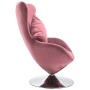 Sillón huevo giratorio con cojín terciopelo rosa en Sillones | Comprar online en Foru.es