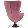 Sillón huevo giratorio con cojín terciopelo rosa en Sillones | Comprar online en Foru.es