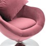 Sillón huevo giratorio con cojín terciopelo rosa en Sillones | Comprar online en Foru.es