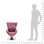 Sillón huevo giratorio con cojín terciopelo rosa en Sillones | Comprar online en Foru.es