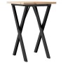 Mesa de comedor marco X madera maciza pino y acero 50x50x75,5cm en Mesas de comedor | Comprar online en Foru.es