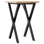 Mesa de comedor marco X madera maciza pino y acero 50x50x75,5cm en Mesas de comedor | Comprar online en Foru.es