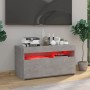 Mueble de TV con luces LED gris hormigón 75x35x40 cm de vidaXL, Muebles TV - Ref: Foro24-804399, Precio: 51,93 €, Descuento: %