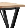 Mesa de comedor marco X madera maciza pino y acero 50x50x75,5cm en Mesas de comedor | Comprar online en Foru.es