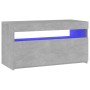 Mueble de TV con luces LED gris hormigón 75x35x40 cm de vidaXL, Muebles TV - Ref: Foro24-804399, Precio: 51,93 €, Descuento: %
