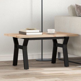 Mesa de centro marco Y madera maciza pino y acero 80x50x40,5 cm en Mesas de comedor | Comprar online en Foru.es