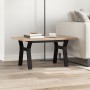 Mesa de centro marco Y madera maciza pino y acero 80x50x40,5 cm en Mesas de comedor | Comprar online en Foru.es