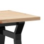 Mesa de centro marco Y madera maciza pino y acero 80x50x40,5 cm en Mesas de comedor | Comprar online en Foru.es