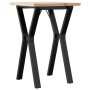 Mesa de comedor marco Y madera maciza pino y acero 50x50x75,5cm en Mesas de comedor | Comprar online en Foru.es