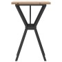 Mesa de comedor marco Y madera maciza pino y acero 50x50x75,5cm en Mesas de comedor | Comprar online en Foru.es