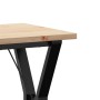 Mesa de comedor marco Y madera maciza pino y acero 50x50x75,5cm en Mesas de comedor | Comprar online en Foru.es
