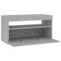 Mueble de TV con luces LED gris hormigón 75x35x40 cm de vidaXL, Muebles TV - Ref: Foro24-804399, Precio: 51,93 €, Descuento: %