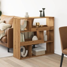 Separador de ambientes madera roble artisan 100x33x94,5 cm en Librerías y estanterías | Comprar online en Foru.es