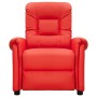 Sillón reclinable de cuero sintético rojo en Sillones | Comprar online en Foru.es