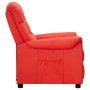 Sillón reclinable de cuero sintético rojo en Sillones | Comprar online en Foru.es