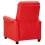 Sillón reclinable de cuero sintético rojo en Sillones | Comprar online en Foru.es