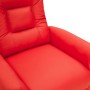 Sillón reclinable de cuero sintético rojo en Sillones | Comprar online en Foru.es
