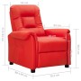 Sillón reclinable de cuero sintético rojo en Sillones | Comprar online en Foru.es