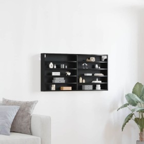 Armario de Exhibición con estante Roble Negro 100 x 8,5 x 50 cm en Estanterías | Comprar online en Foru.es