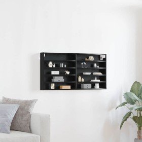 Armario de Exhibición con estante Roble Negro 100 x 8,5 x 50 cm en Estanterías | Comprar online en Foru.es