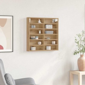 Armario de Exhibición Roble artesanal 60 x 8,5 x 58 cm en Estanterías | Comprar online en Foru.es