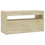 Mueble de TV con luces LED roble Sonoma 75x35x40 cm de vidaXL, Muebles TV - Ref: Foro24-804397, Precio: 47,01 €, Descuento: %