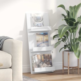 Estante de revistas 51 x 11 x 102 cm Madera de ingeniería en Revisteros | Comprar online en Foru.es