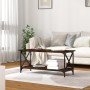 Mesa de centro madera y hierro roble ahumado 100x45x45 cm de vidaXL, Mesas de centro - Ref: Foro24-823314, Precio: 46,91 €, D...