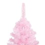 Árbol de Navidad preiluminado con luces y bolas rosa 180 cm en Decoración Festiva y Estacional | Comprar online en Foru.es