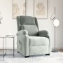 Sillón elevable de terciopelo gris claro en Sillones | Comprar online en Foru.es