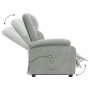 Sillón elevable de terciopelo gris claro en Sillones | Comprar online en Foru.es