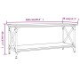 Mesa de centro madera y hierro roble ahumado 100x45x45 cm de vidaXL, Mesas de centro - Ref: Foro24-823314, Precio: 46,91 €, D...