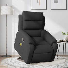 Sillón reclinable de masaje elevable tela negro en Sillones | Comprar online en Foru.es