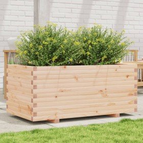 Jardinera madera maciza de pino 110x60x49,5 cm en Macetas y jardineras | Comprar online en Foru.es