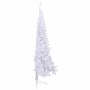 Medio árbol de Navidad artificial con soporte PVC blanco 180 cm en Decoración Festiva y Estacional | Comprar online en Foru.es