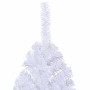 Medio árbol de Navidad artificial con soporte PVC blanco 180 cm en Decoración Festiva y Estacional | Comprar online en Foru.es