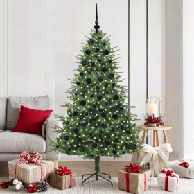 Árbol de Navidad artificial preiluminado con juego de bolas en Decoración Festiva y Estacional | Comprar online en Foru.es