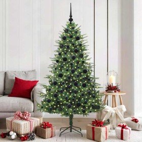 Árbol de Navidad artificial preiluminado con juego de bolas en Decoración Festiva y Estacional | Comprar online en Foru.es