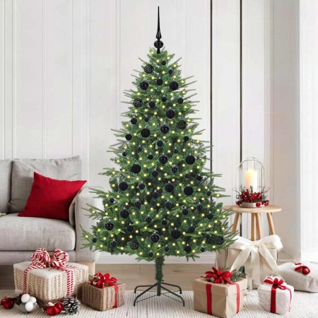 Árbol de Navidad artificial preiluminado con juego de bolas en Decoración Festiva y Estacional | Comprar online en Foru.es