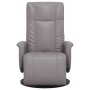Sillón reclinable con reposapiés cuero sintético gris en Sillones | Comprar online en Foru.es