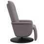 Sillón reclinable con reposapiés cuero sintético gris en Sillones | Comprar online en Foru.es