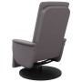 Sillón reclinable con reposapiés cuero sintético gris en Sillones | Comprar online en Foru.es