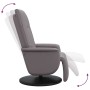 Sillón reclinable con reposapiés cuero sintético gris en Sillones | Comprar online en Foru.es