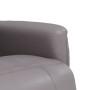Sillón reclinable con reposapiés cuero sintético gris en Sillones | Comprar online en Foru.es