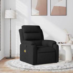 Sillón reclinable de masaje de tela negro en Sillones | Comprar online en Foru.es